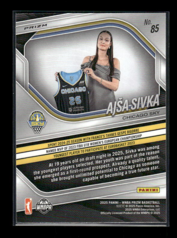 Ajsa Sivka - 2025 Prizm WNBA - Silver Prizm - Rookie
