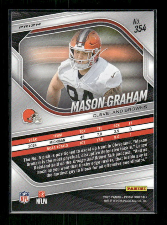 Mason Graham - 2025 Prizm Football - White Disco - Rookie
