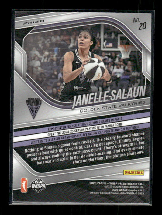 Janelle Salaun - 2025 Prizm WNBA - White Seismic - Rookie