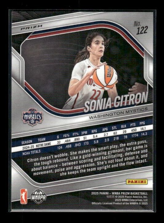 Sonia Citron - 2025 Prizm WNBA - Green Prizm - Rookie
