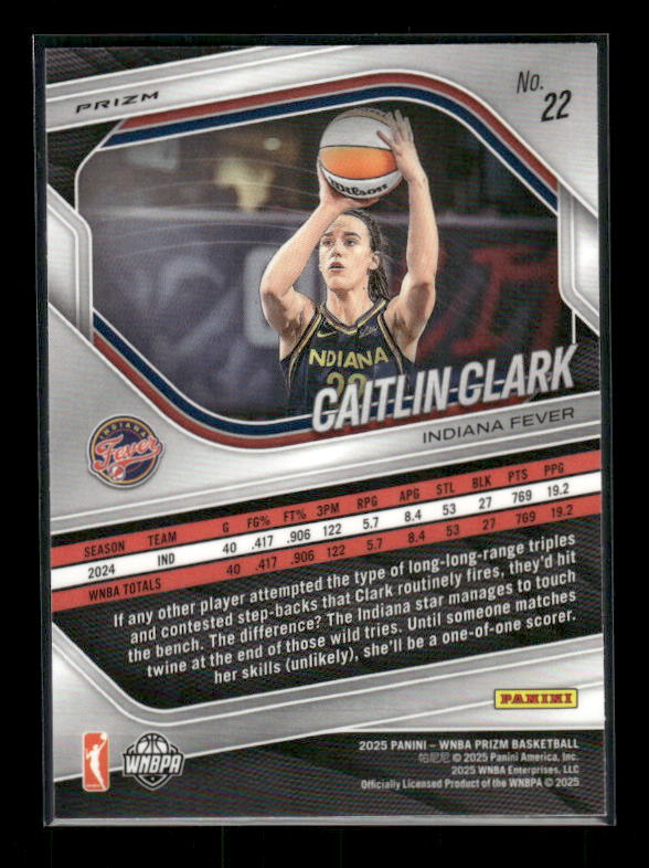 Caitlin Clark - 2025 Prizm WNBA - Blue Velocity