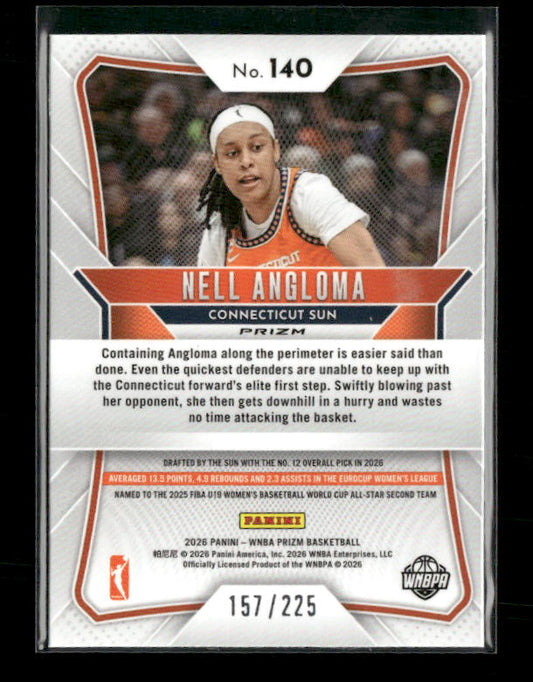 Nell Angloma - 2026 Prizm WNBA - Lime Green Prizm /225 - Rookie
