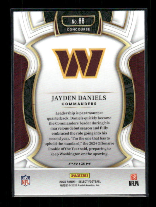 Jayden Daniels - 2025 Select Football - Red & Blue Shock