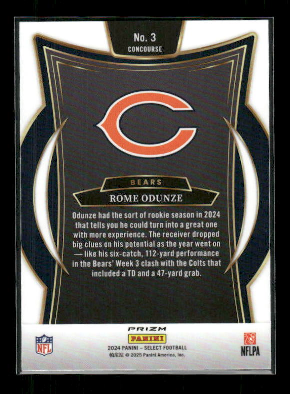 Rome Odunze - 2024 Select Football - Red & Black Shock - Rookie