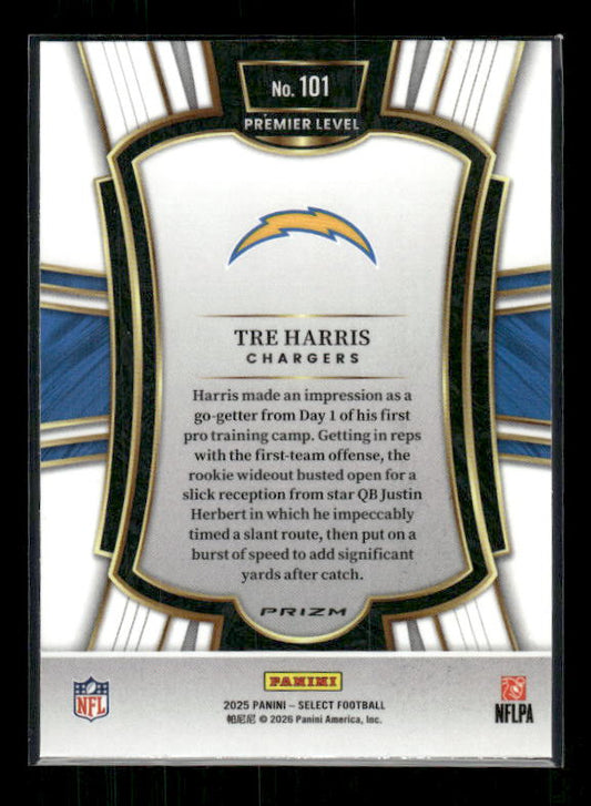 Tre Harris - 2025 Select Football - Premier Silver Prizm - Rookie