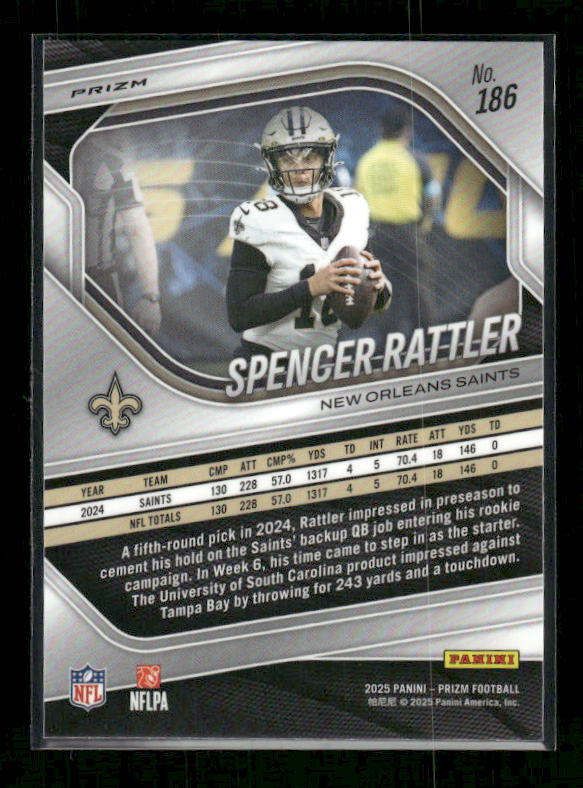 Spencer Rattler - 2025 Prizm Football - Retail Red Prizm SSP