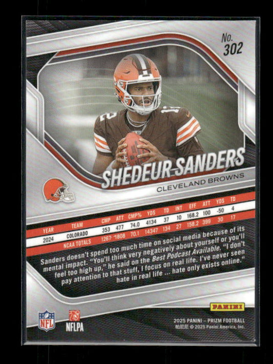 Shedeur Sanders - 2025 Prizm Football - Rookie