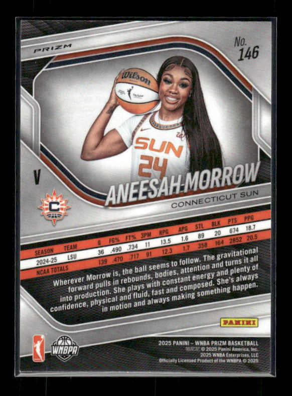 Aneesah Morrow - 2025 Prizm WNBA - WNBA Logo Prizm - Rookie Variation