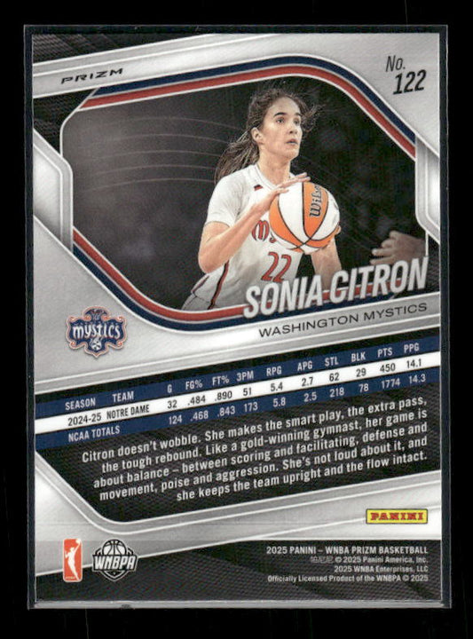 Sonia Citron - 2025 Prizm WNBA - Orange Ice - Rookie