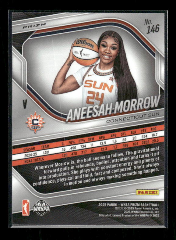 Aneesah Morrow - 2025 Prizm WNBA - White Seismic - Rookie Variation