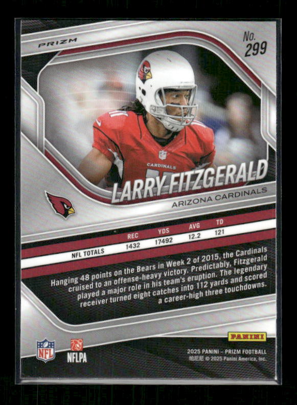 Larry Fitzgerald - 2025 Prizm Football - White Disco