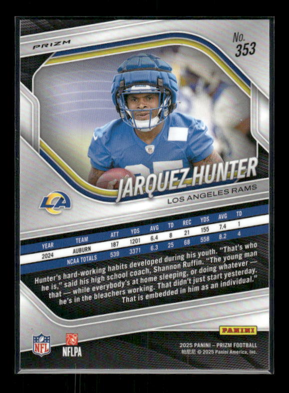 Jarquez Hunter - 2025 Prizm Football - White Disco - Rookie