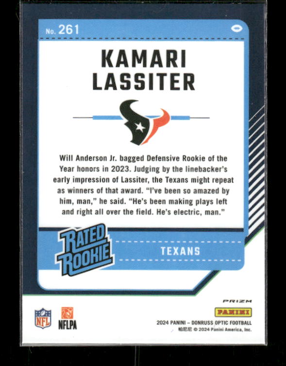 Kamari Lassiter - 2024 Donruss Optic - Purple Shock - Rated Rookie