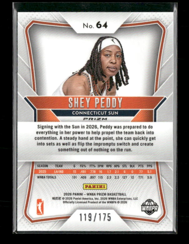 Shey Peddy - 2026 Prizm WNBA - Pink Prizm /175