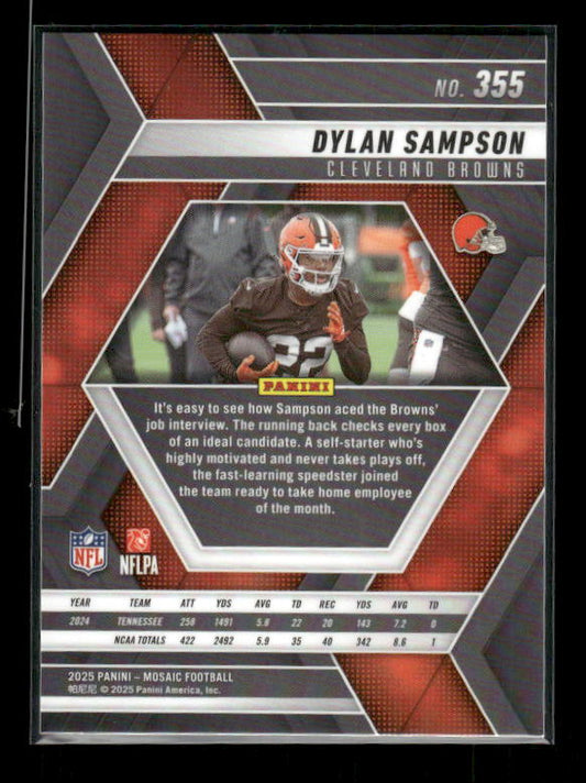Dylan Sampson - 2025 Mosaic Football - Rookie