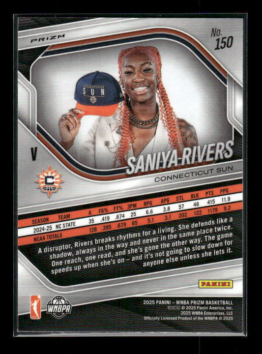 Saniya Rivers - 2025 Prizm WNBA - Silver Prizm - Rookie Variation