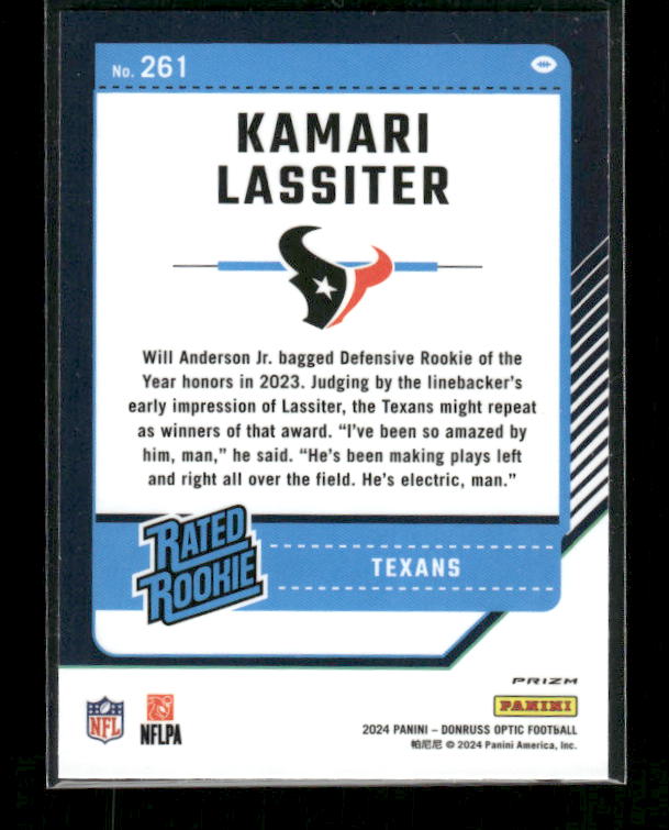 Kamari Lassiter - 2024 Donruss Optic - Purple Scope - Rated Rookie