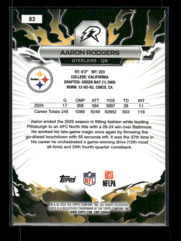 Aaron Rodgers - 2025 Resurgence Football - Prism