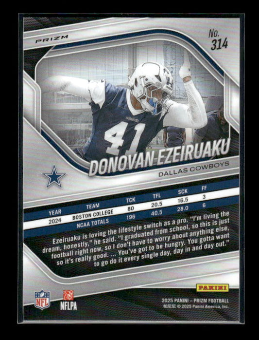 Donovan Ezeiruaku - 2025 Prizm Football - White Disco - Rookie