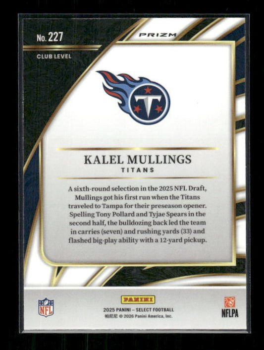 Kalel Mullings - 2025 Select Football - Club Red & Blue Shock - Rookie