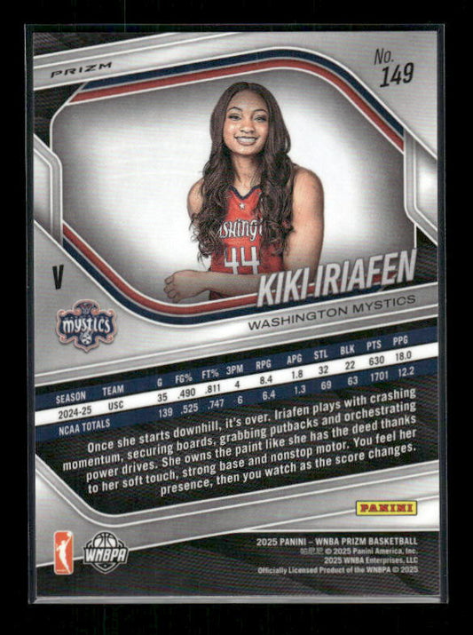 Kiki Iriafen - 2025 Prizm WNBA - Silver Prizm - Rookie Variation