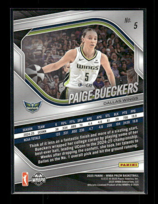 Paige Bueckers - 2025 Prizm WNBA - Rookie