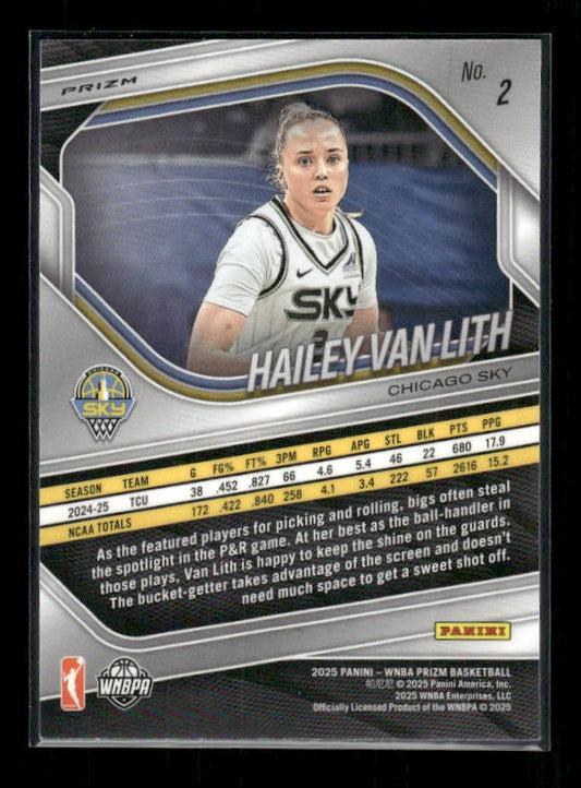 Hailey Van Lith - 2025 Prizm WNBA - White Seismic - Rookie