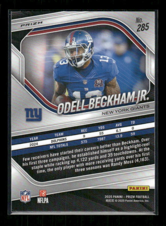 Odell Beckham Jr. - 2025 Prizm Football - White Disco