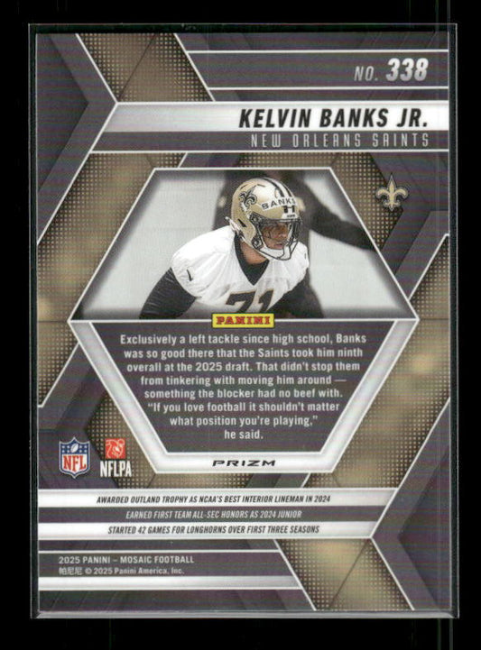 Kelvin Banks Jr. - 2025 Mosaic Football - Silver Prizm - Rookie
