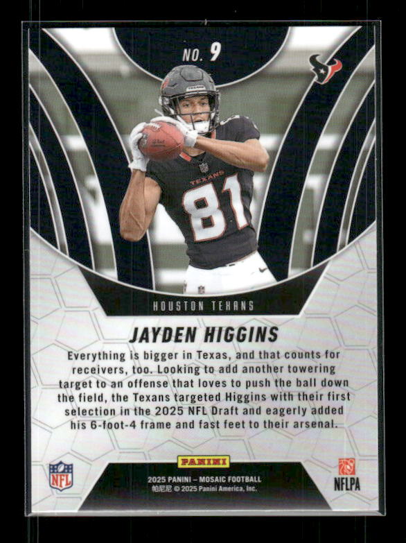 Jayden Higgins - 2025 Mosaic Football - Elevate - Rookie