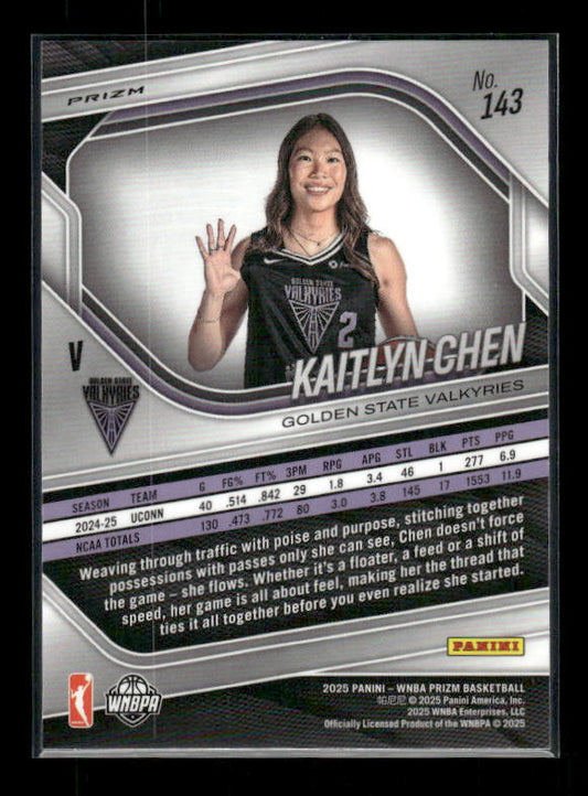 Kaitlyn Chen - 2025 Prizm WNBA - Silver Prizm - Rookie Variation