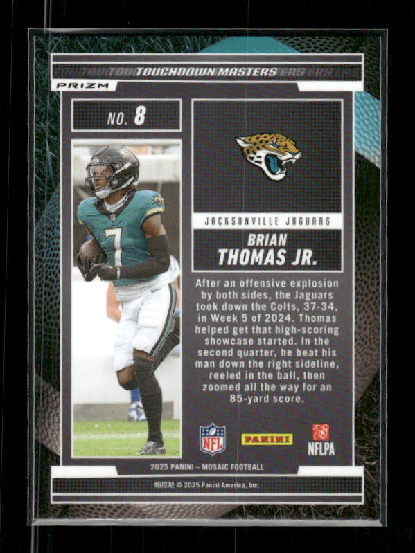 Brian Thomas Jr. - 2025 Mosaic Football - Green Mosaic Touchdown Masters