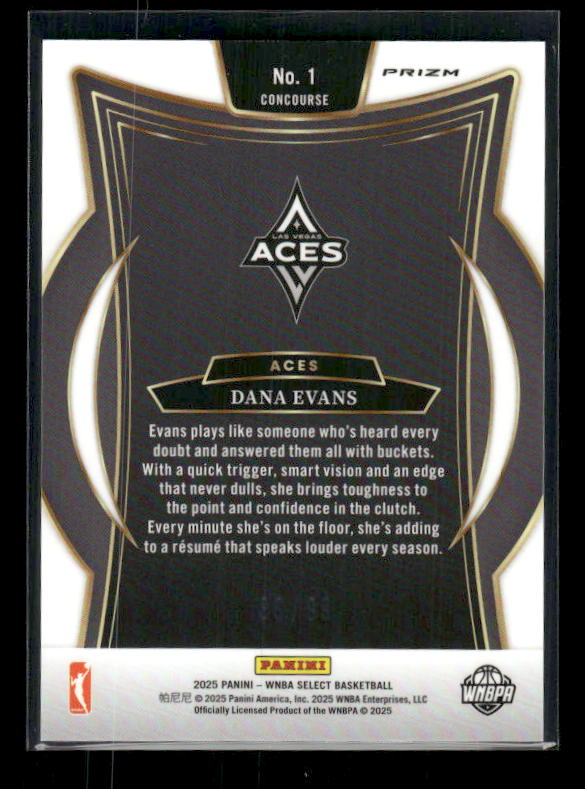 Dana Evans - 2025 Select WNBA - White Prizm /99