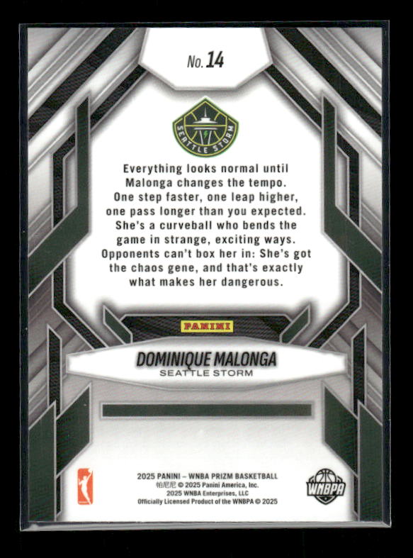 Dominique Malonga - 2025 Prizm WNBA - Fearless - Rookie