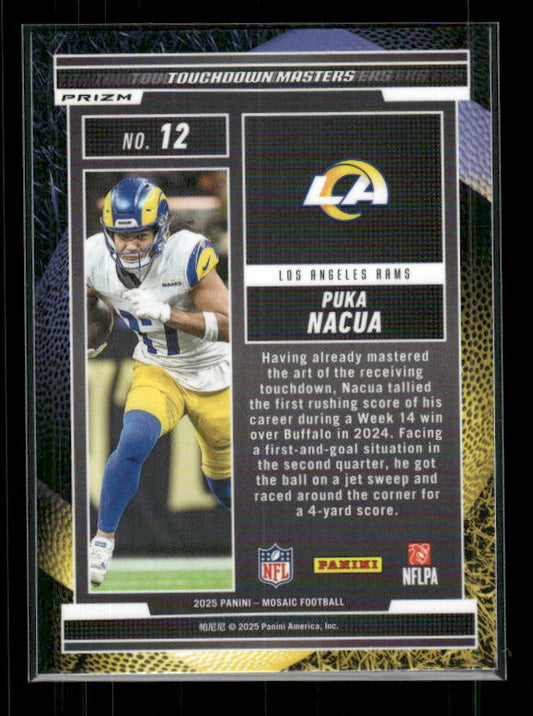 Puka Nacua - 2025 Mosaic Football - Green Mosaic Touchdown Masters