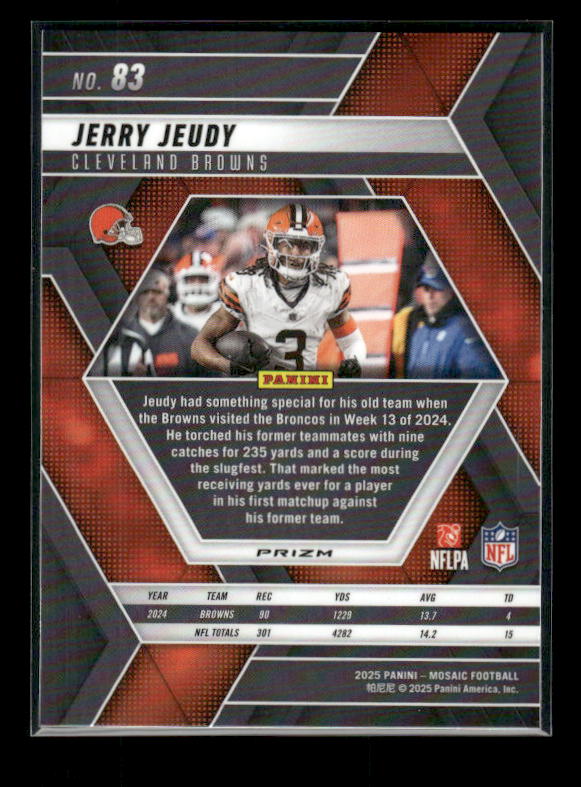 Jerry Jeudy - 2025 Mosaic Football - Purple Scope
