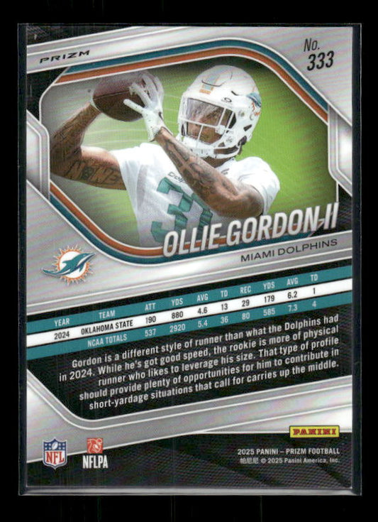 Ollie Gordon II - 2025 Prizm Football - Silver Prizm - Rookie