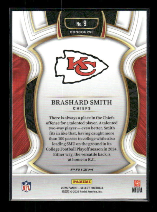 Brashard Smith - 2025 Select Football - Black & Red Shock - Rookie