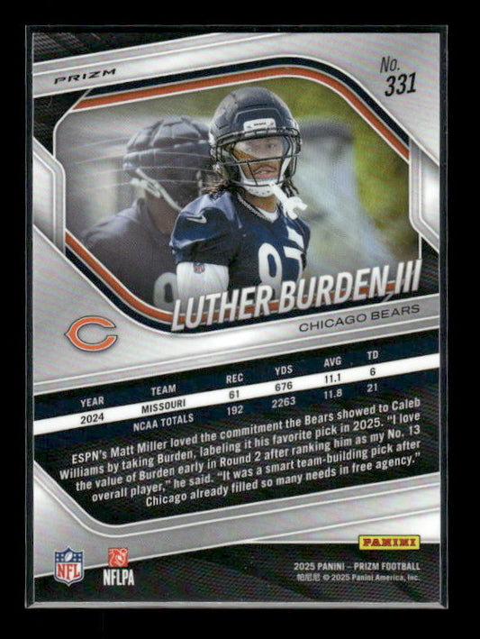 Luther Burden III - 2025 Prizm Football - White Disco - Rookie