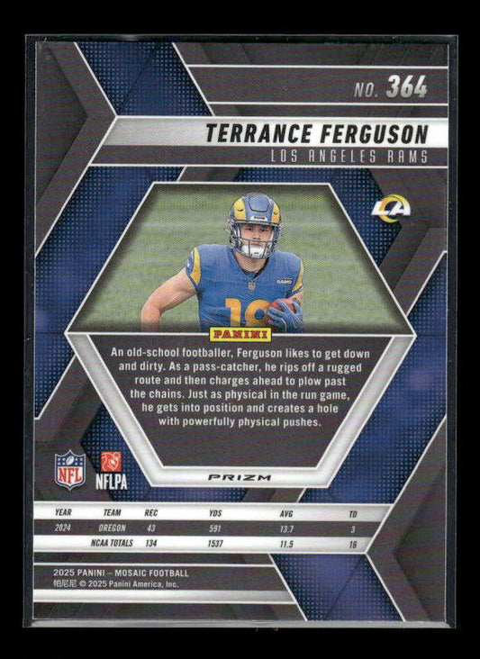 Terrance Ferguson - 2025 Mosaic Football - Red White Stripe - Rookie