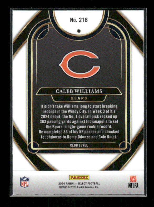 Caleb Williams - 2024 Select Football - Club Level - Rookie