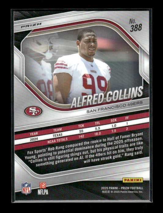 Alfred Collins - 2025 Prizm Football - White Disco - Rookie