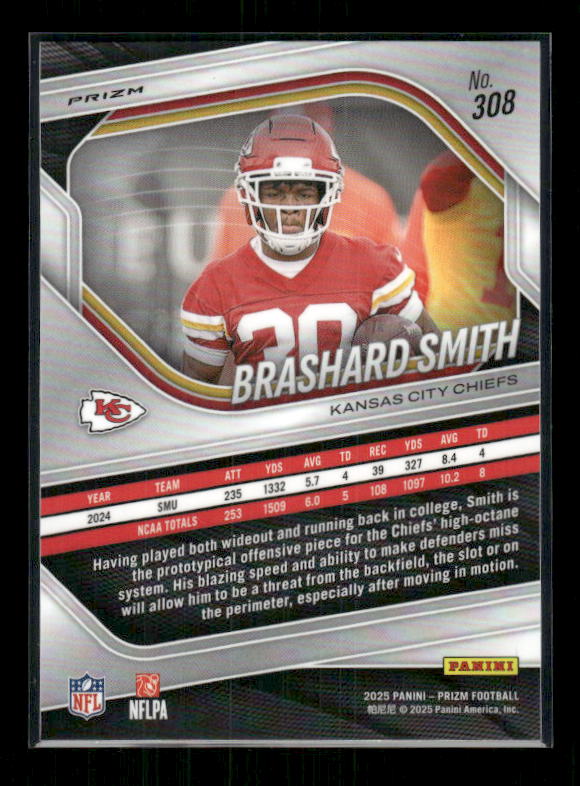Brashard Smith - 2025 Prizm Football - White Disco - Rookie