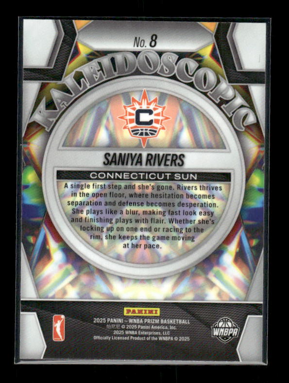 Saniya Rivers - 2025 Prizm WNBA - Kaleidoscopic - Rookie