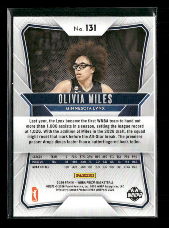 Olivia Miles - 2026 Prizm WNBA - Rookie