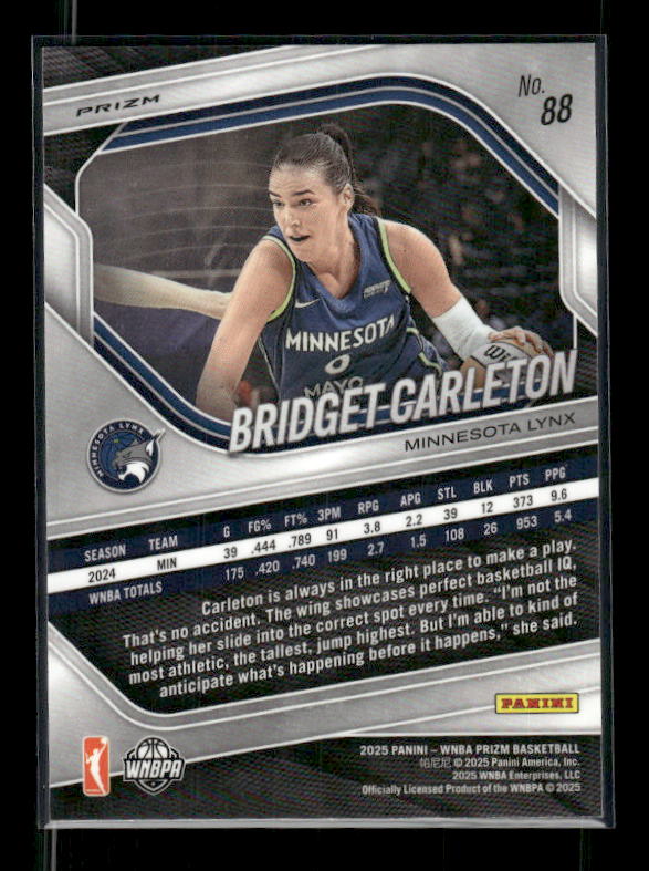 Bridget Carleton - 2025 Prizm WNBA - Ice Prizm
