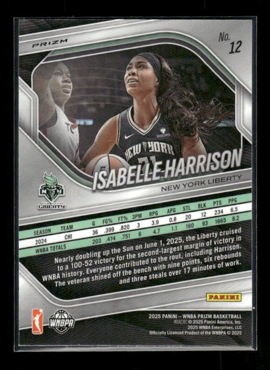 Isabelle Harrison - 2025 Prizm WNBA - Cracked Ice