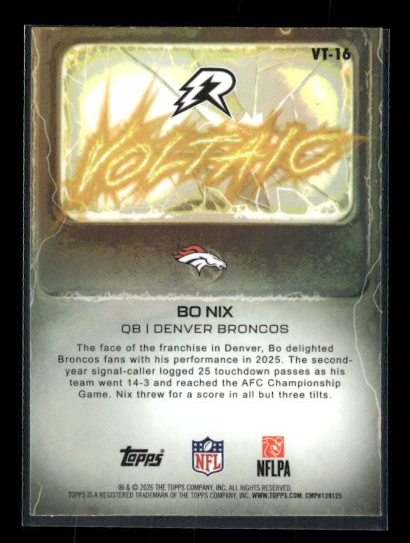 Bo Nix - 2025 Resurgence Football - Voltaic