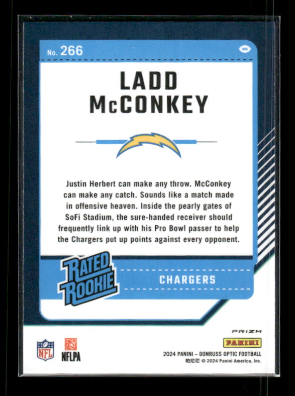 Ladd McConkey - 2024 Donruss Optic - Pink - Rookie