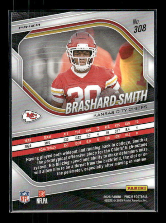 Brashard Smith - 2025 Prizm Football - Green Pulsar - Rookie